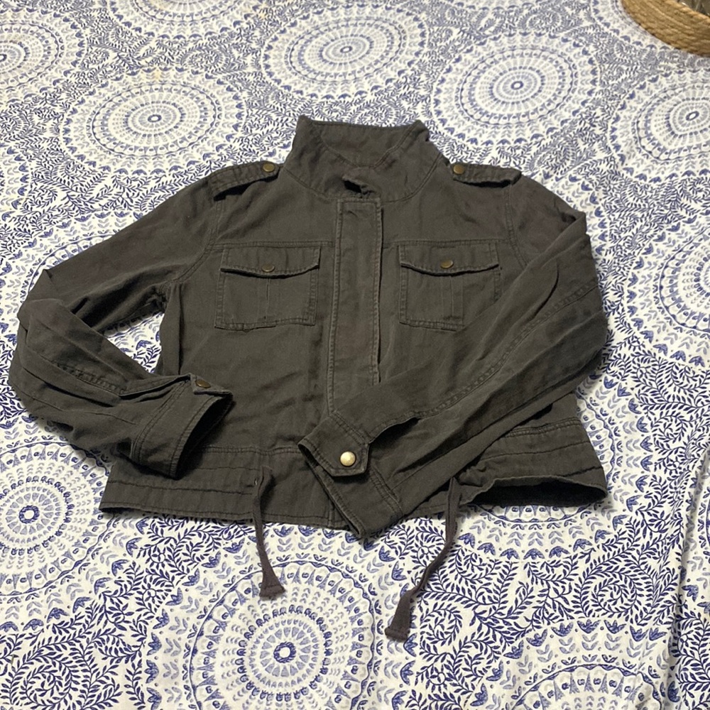 Cropped Bomber Jacket - image 1